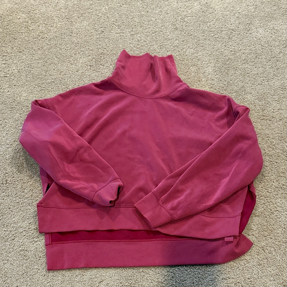 Lululemon air softstream Pink Turtleneck  pullover Sweatshirt 12